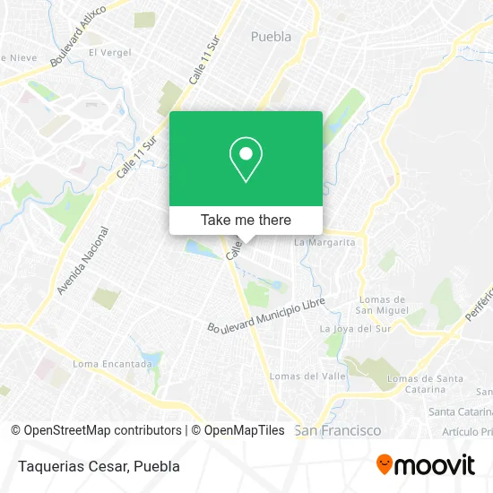 Taquerias Cesar map