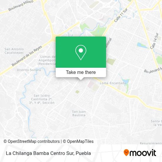 La Chilanga Bamba Centro Sur map