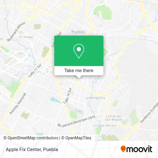 Apple Fix Center map