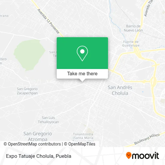 Expo Tatuaje Cholula map