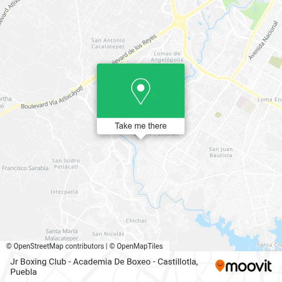 Jr Boxing Club - Academia De Boxeo - Castillotla map