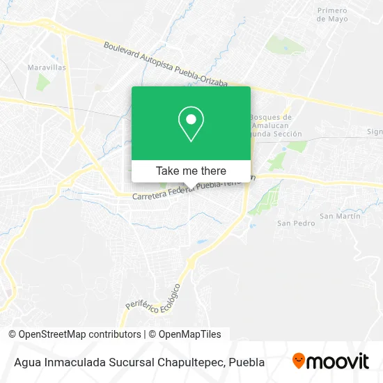 Agua Inmaculada Sucursal Chapultepec map