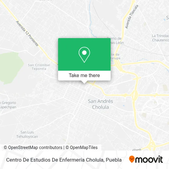 Centro De Estudios De Enfermería Cholula map