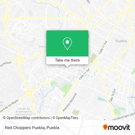 Red Choppers Puebla map