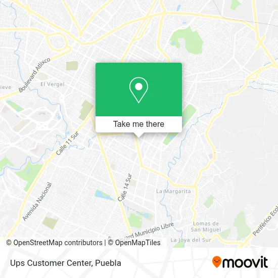 Ups Customer Center map
