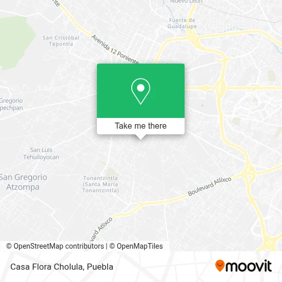 Casa Flora Cholula map