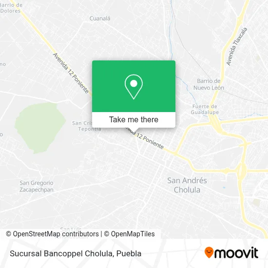 Sucursal Bancoppel Cholula map