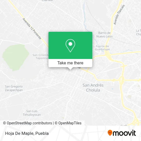 Hoja De Maple map
