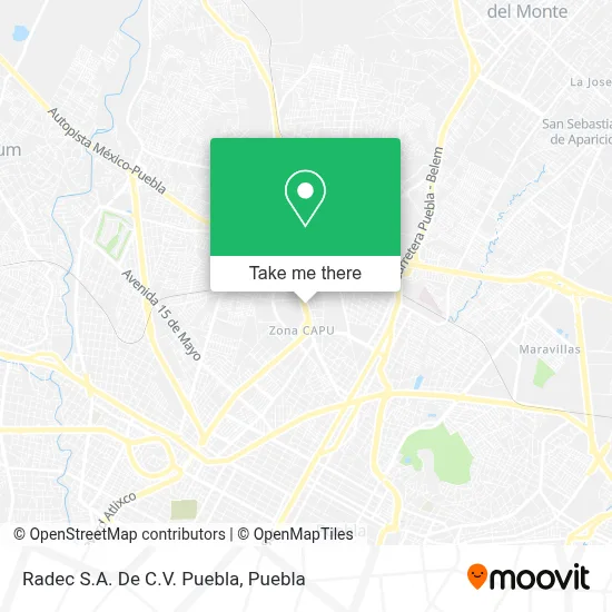 Radec S.A. De C.V. Puebla map