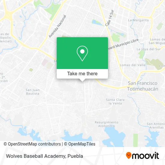 Wolves Baseball Academy map
