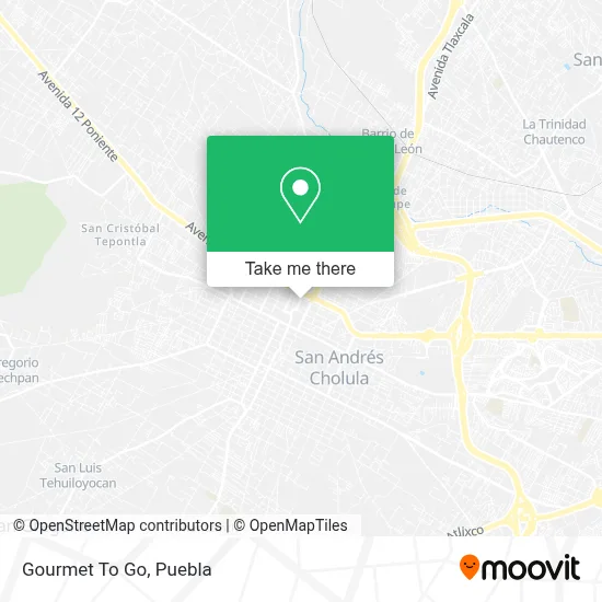 Gourmet To Go map