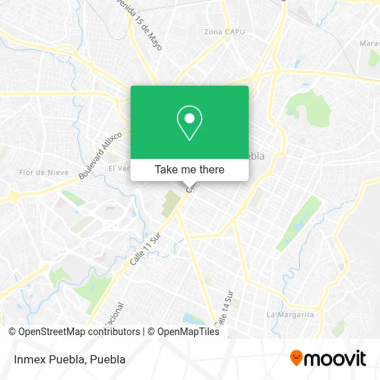 Inmex Puebla map