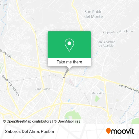 Sabores Del Alma map