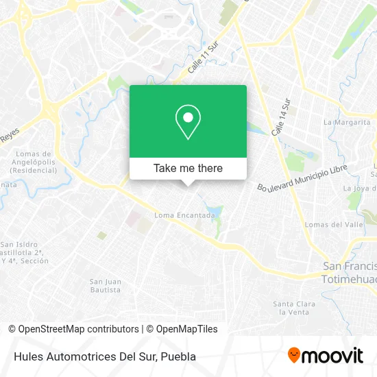 Hules Automotrices Del Sur map