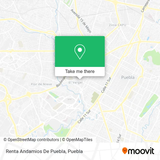 Renta Andamios De Puebla map