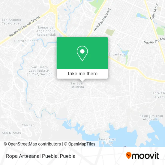 Ropa Artesanal Puebla map