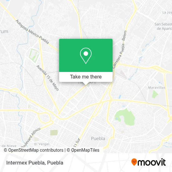 Intermex Puebla map