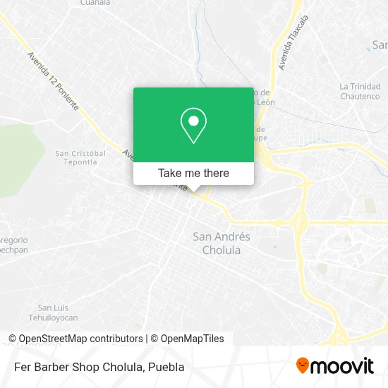 Fer Barber Shop Cholula map