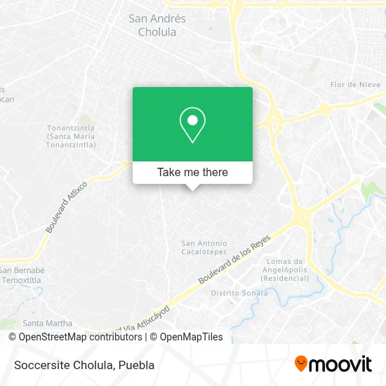 Soccersite Cholula map