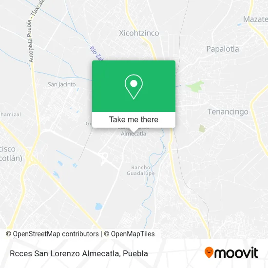 Rcces San Lorenzo Almecatla map