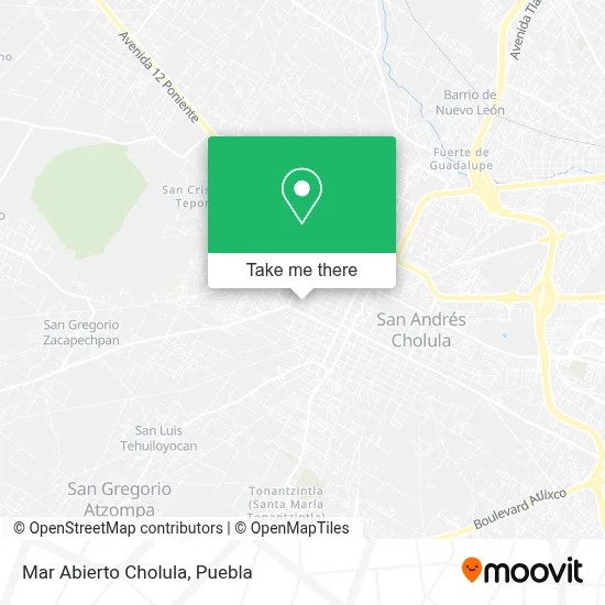 Mar Abierto Cholula map