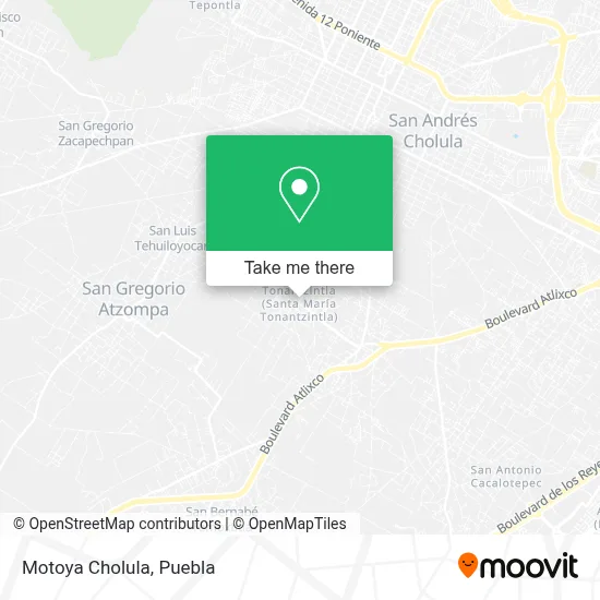 Motoya Cholula map