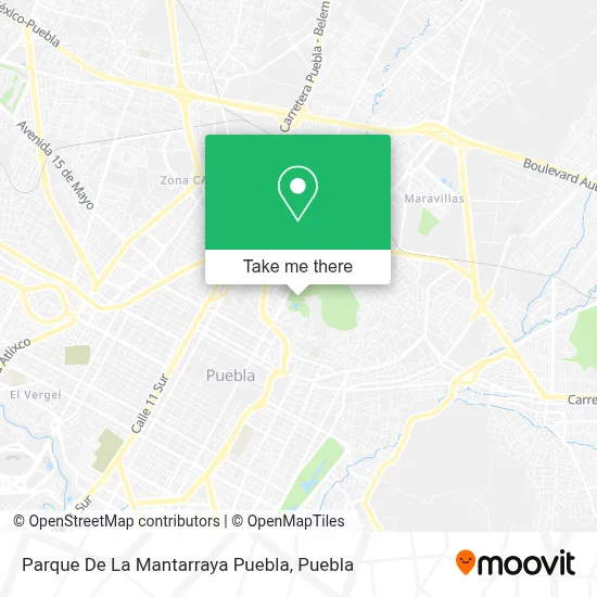 Parque De La Mantarraya Puebla map