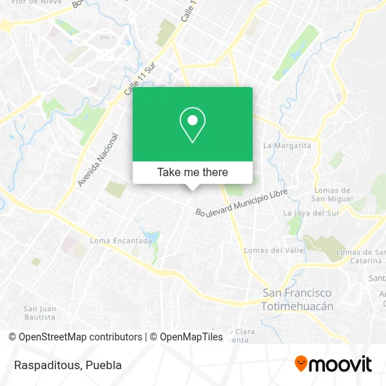 Raspaditous map