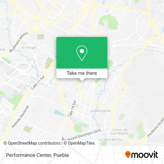 Performance Center map