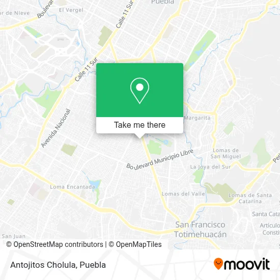 Antojitos Cholula map