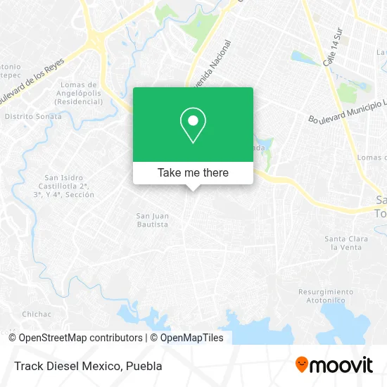 Track Diesel Mexico map