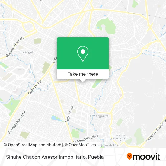 Sinuhe Chacon Asesor Inmobiliario map