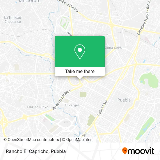 Rancho El Capricho map