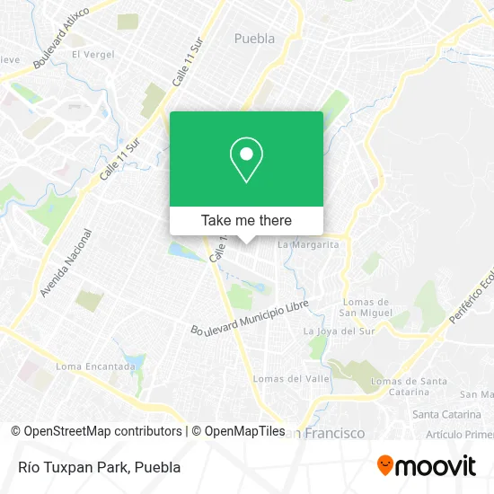 Río Tuxpan Park map