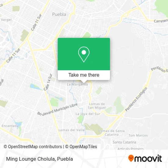 Ming Lounge Cholula map