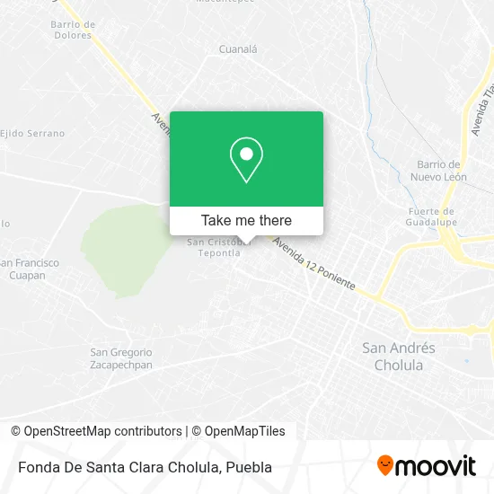 Fonda De Santa Clara Cholula map