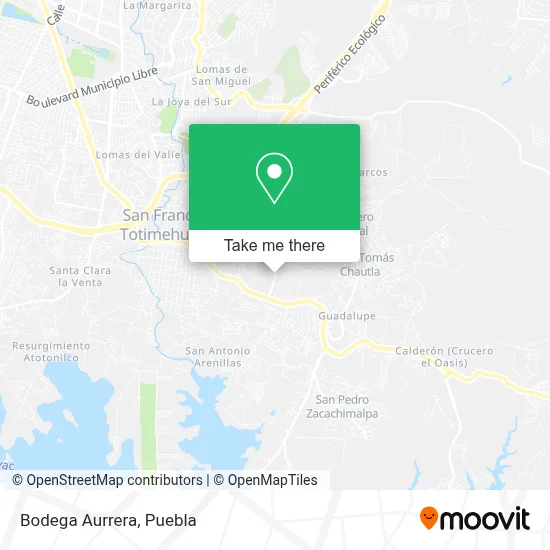 Bodega Aurrera map