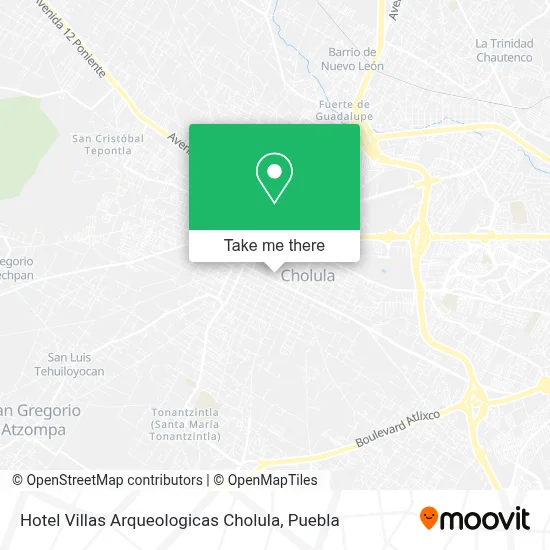 Hotel Villas Arqueologicas Cholula map