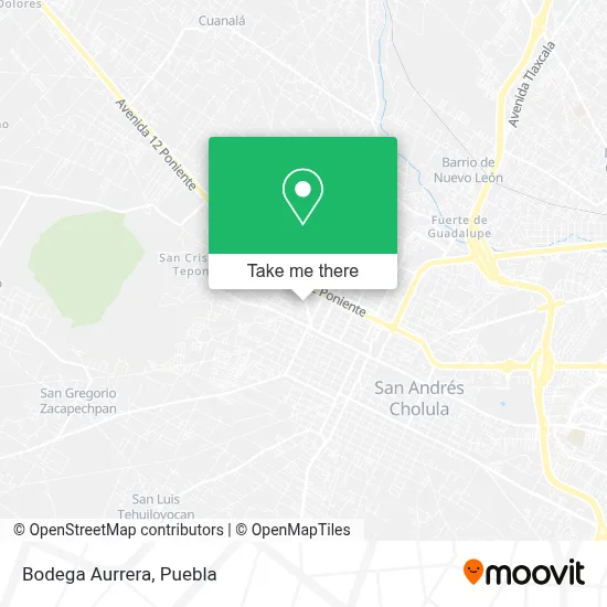Bodega Aurrera map
