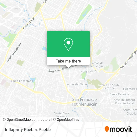 Inflaparty Puebla map