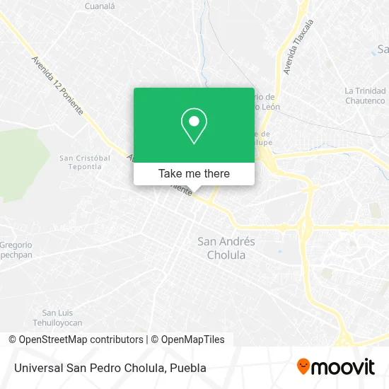 Universal San Pedro Cholula map