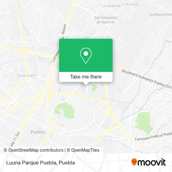 Luuna Parque Puebla map