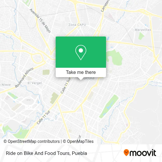 Ride on Bike And Food Tours map