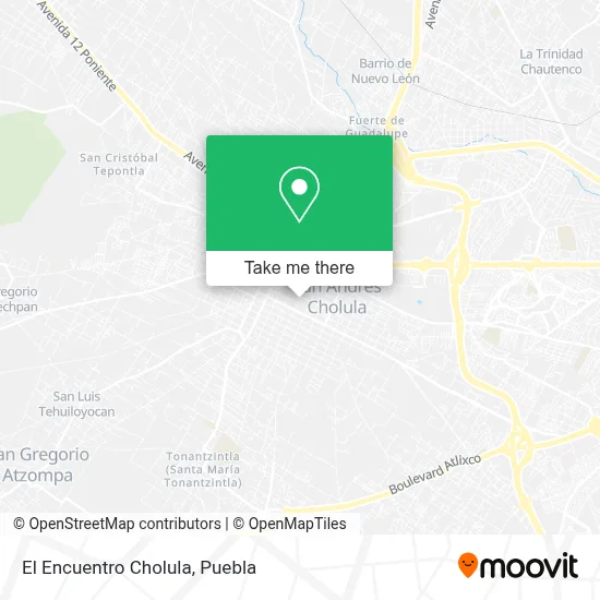 El Encuentro Cholula map