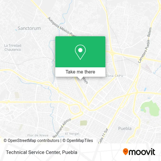 Technical Service Center map