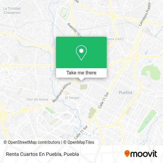 Renta Cuartos En Puebla map