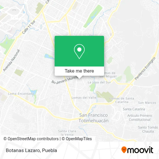 Botanas Lazaro map