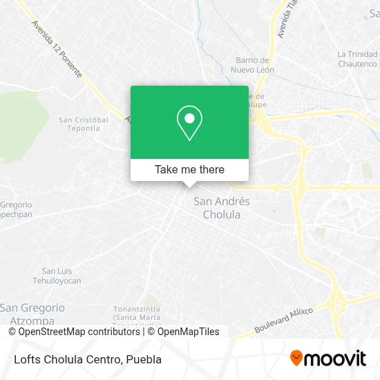 Lofts Cholula Centro map