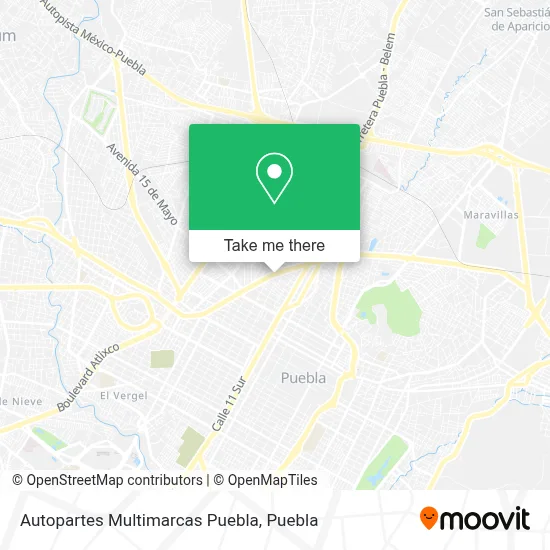 Autopartes Multimarcas Puebla map