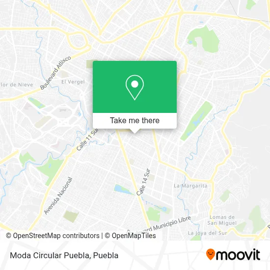Moda Circular Puebla map
